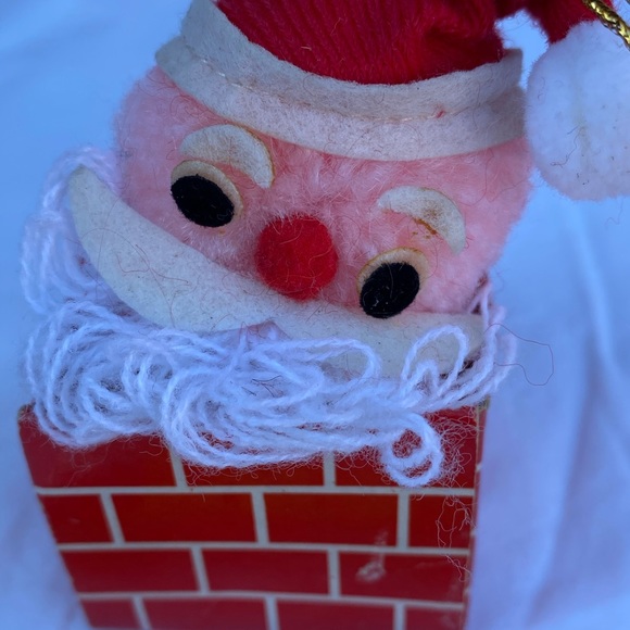 Vtg 1978 Fun Farm Santa in Chimney Ornament - Picture 2 of 5